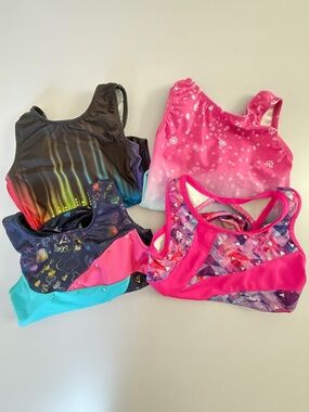 Lot of 4 gymnastics leotards